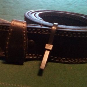 Brand New Men's Black Leather Belt!!